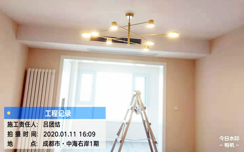 【中海右岸10-1606】日立家用中央空调风管机安装